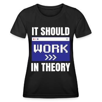In theory, it should work coding code - Women's Functional T-Shirt - black - Front - AI Model Female 172 light (172cm)