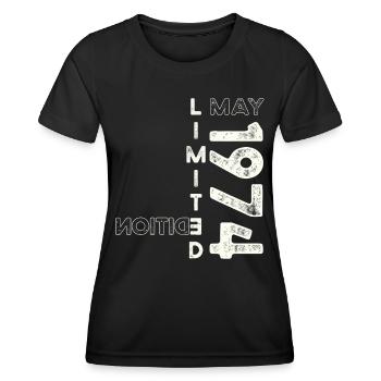 49th Birthday Man Legendary May Born 1974 - Women's Functional T-Shirt - black - Front - AI Model Female 172 light (172cm)