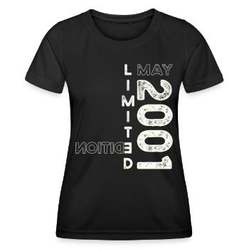 22nd Birthday Man Legendary May Vintage 2001 - Women's Functional T-Shirt - black - Front - AI Model Female 172 light (172cm)