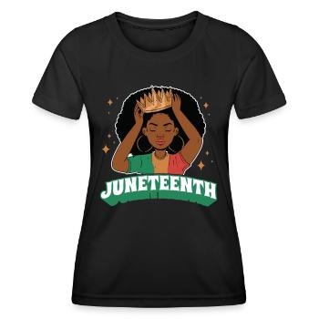 Juneteenth 1865 Black African American Afrika - Frauen Funktions-T-Shirt - Schwarz - Vorne - AI Model Female 172 light (172cm)