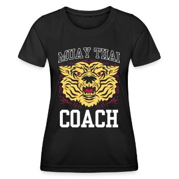 Muay Thai Trainer Arts Martiaux Combat de combattant - T-shirt sport Femme - noir - Devant - AI Model Female 172 light (172cm)