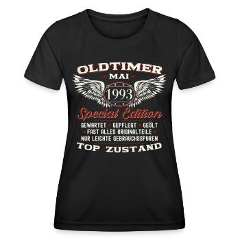 30. Geburtstag Mann Oldtimer Mai Jahrgang 1993 - Frauen Funktions-T-Shirt - Schwarz - Vorne - AI Model Female 172 light (172cm)