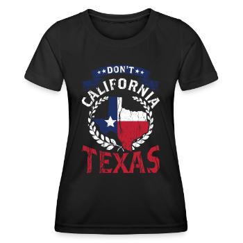 California Texas Pride Texan Dictons texans Texan - T-shirt sport Femme - noir - Devant - AI Model Female 172 light (172cm)