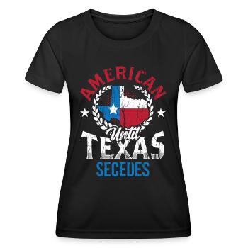 Amerikaner Bis Zur Abspaltung Von Texas Texaner - Frauen Funktions-T-Shirt - Schwarz - Vorne - AI Model Female 172 light (172cm)