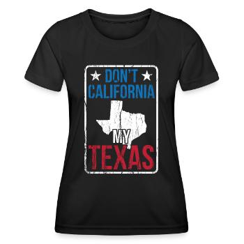 Californie Texas Texan Texan Pride Dictons - T-shirt sport Femme - noir - Devant - AI Model Female 172 light (172cm)