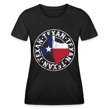 Dictons texans Texas Pride Texan - T-shirt sport Femme - noir - Devant - AI Model Female 172 light (172cm)