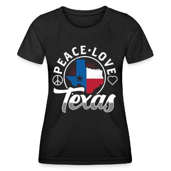 Peace Love Texas Pride Texan Texan - T-shirt sport Femme - noir - Devant - AI Model Female 172 light (172cm)