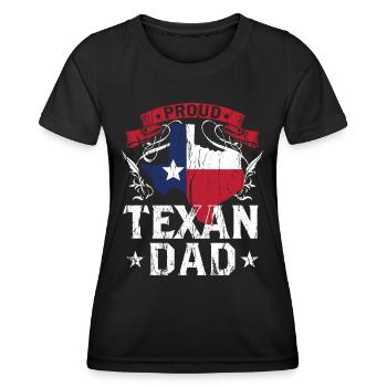 Fier Texan Père Fier Texas Texan - T-shirt sport Femme - noir - Devant - AI Model Female 172 light (172cm)
