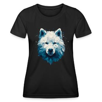 Colorful Samoyed art design - Women's Functional T-Shirt - black - Front - AI Model Female 172 light (172cm)