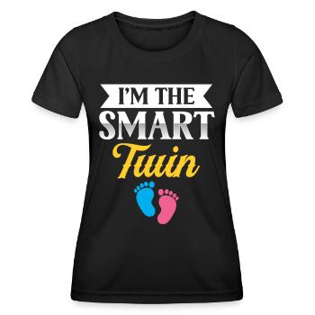 Ich Bin Der Schlaue Zwilling Humor Zwillinge - Frauen Funktions-T-Shirt - Schwarz - Vorne - AI Model Female 172 light (172cm)