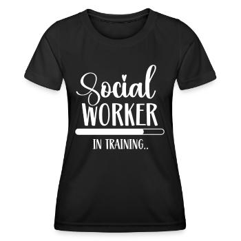 Social Worker In Training Trainee - Women's Functional T-Shirt - black - Front - AI Model Female 172 light (172cm)