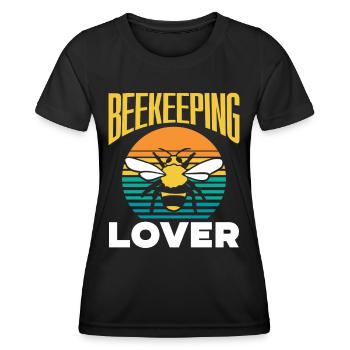 Beekeeping, lover, beekeeping, beekeeper, beekeeper, bee - Women's Functional T-Shirt - black - Front - AI Model Female 172 light (172cm)