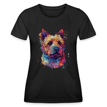 Colorful Norwich-terrier - Women's Functional T-Shirt - black - Front - AI Model Female 172 light (172cm)
