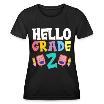 Bonjour École 2 Année Deuxième année Deuxième année - T-shirt sport Femme - noir - Devant - AI Model Female 172 light (172cm)