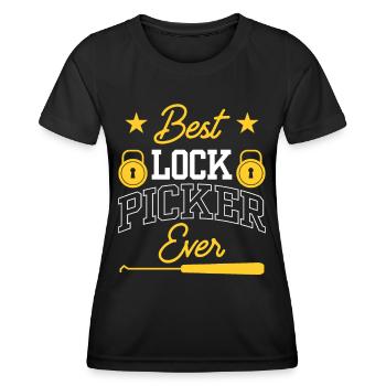 Der Beste Lock Picker Aller Zeiten Lock Picking - Frauen Funktions-T-Shirt - Schwarz - Vorne - AI Model Female 172 light (172cm)