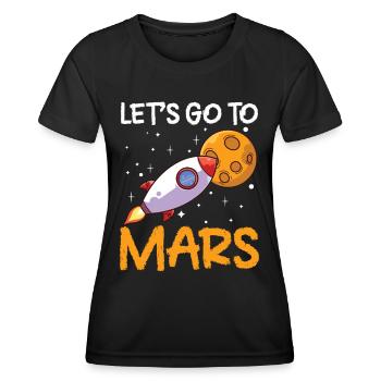 Allons à Mars Astronaut Planet Space - T-shirt sport Femme - noir - Devant - AI Model Female 172 light (172cm)