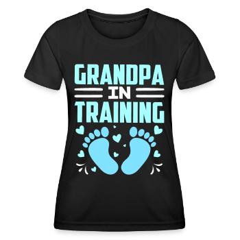 Grandpa In Training Cute Grandparents First Time - Women's Functional T-Shirt - black - Front - AI Model Female 172 light (172cm)
