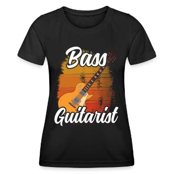 Guitariste Basse Bassiste Basse Musicien de guitare basse - T-shirt sport Femme - noir - Devant - AI Model Female 172 light (172cm)