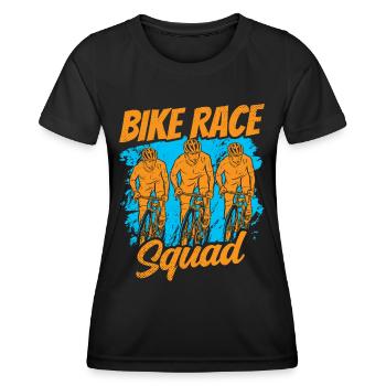 Radrennen Team Fahrrad Radrennfahrer Wettrennen - Frauen Funktions-T-Shirt - Schwarz - Vorne - AI Model Female 172 light (172cm)