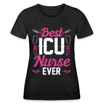 Best Intensive Care Nurse Ever - Women's Functional T-Shirt - black - Front - AI Model Female 172 light (172cm)