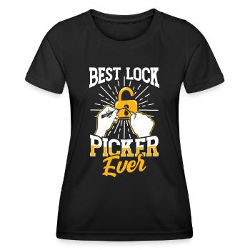 Der Beste Lock Picker Aller Zeiten Lock Picking - Frauen Funktions-T-Shirt - Schwarz - Vorne - AI Model Female 172 light (172cm)