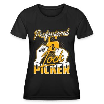 Professional Lock Cracker Lock Picker Cracking - T-shirt sport Femme - noir - Devant - AI Model Female 172 light (172cm)