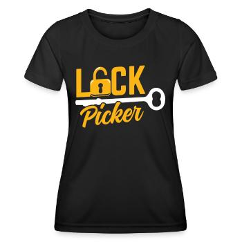 Schlossknacker Lock Picker Schloss Lock Picking - Frauen Funktions-T-Shirt - Schwarz - Vorne - AI Model Female 172 light (172cm)