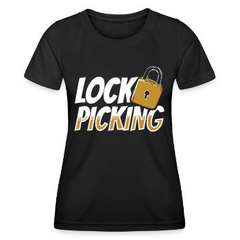 Lock Picking Knacker Schloss Lockpicking Knacken - Frauen Funktions-T-Shirt - Schwarz - Vorne - AI Model Female 172 light (172cm)