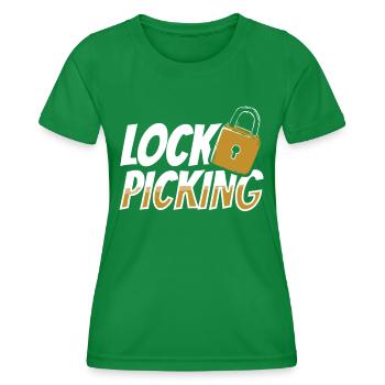 Lock Picking Knacker Schloss Lockpicking Knacken - Frauen Funktions-T-Shirt - Kelly Green - Vorne - AI Model Female 172 dark (172cm)