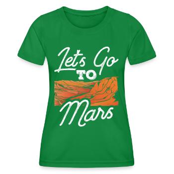 Allons à Mars Planet Astronaut Space - T-shirt sport Femme - vert - Devant - AI Model Female 172 dark (172cm)