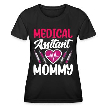 Assistante médicale Maman Profession médicale - T-shirt sport Femme - noir - Devant - AI Model Female 172 light (172cm)