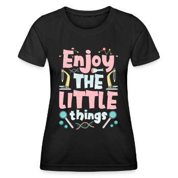 Enjoy the little things Microscopes Microscope - Women's Functional T-Shirt - black - Front - AI Model Female 172 light (172cm)