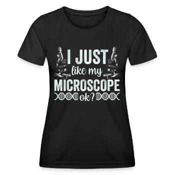 I just really like my microscope Microscope - Women's Functional T-Shirt - black - Front - AI Model Female 172 light (172cm)