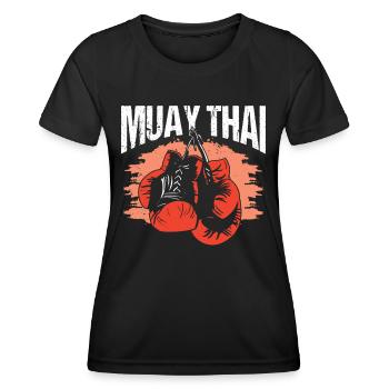 Muay Thai Arts Martiaux Combattant Combat Arts Martiaux - T-shirt sport Femme - noir - Devant - AI Model Female 172 light (172cm)
