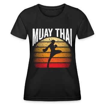 Muay Thai Kampfkunst Kampfsport Kämpfer Kampf - Frauen Funktions-T-Shirt - Schwarz - Vorne - AI Model Female 172 light (172cm)