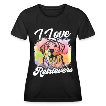 J’adore Retriever Pet Retrievers Dog - T-shirt sport Femme - noir - Devant - AI Model Female 172 light (172cm)