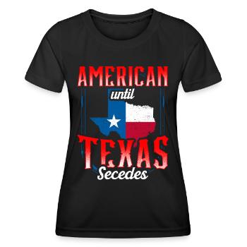 Amerikaner Bis Zur Abspaltung Von Texas Texaner - Frauen Funktions-T-Shirt - Schwarz - Vorne - AI Model Female 172 light (172cm)