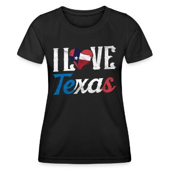 J’aime les dictons texans Texan Texan pride - T-shirt sport Femme - noir - Devant - AI Model Female 172 light (172cm)