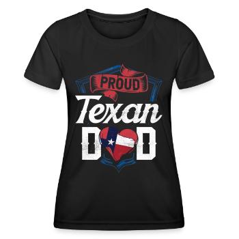 Fier père texan Texan Pride Texas - T-shirt sport Femme - noir - Devant - AI Model Female 172 light (172cm)