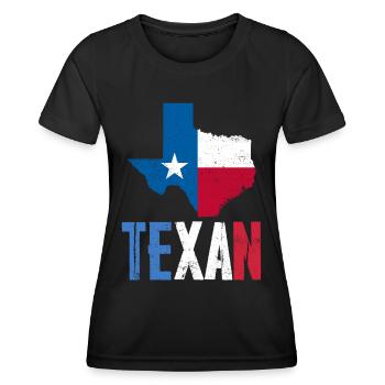 Texan texan Texas Pride Dictons - T-shirt sport Femme - noir - Devant - AI Model Female 172 light (172cm)