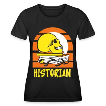 Historien Histoire Professeur d’histoire - T-shirt sport Femme - noir - Devant - AI Model Female 172 light (172cm)