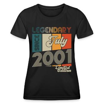 22nd Birthday Man Born In July Vintage 2001 - Women's Functional T-Shirt - black - Front - AI Model Female 172 light (172cm)