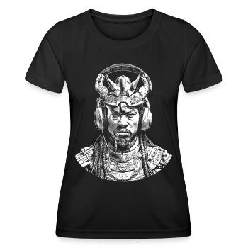 Samurai Vibes: Sons du futur musical - T-shirt sport Femme - noir - Devant - AI Model Female 172 light (172cm)