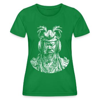 Samouraï innovant : T-shirt Sci-Fi & Sound - T-shirt sport Femme - vert - Devant - AI Model Female 172 dark (172cm)