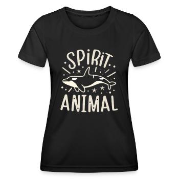 Orque Épaulard animal - T-shirt sport Femme - noir - Devant - AI Model Female 172 light (172cm)