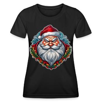 Père Noël sinistre - T-shirt sport Femme - noir - Devant - AI Model Female 172 light (172cm)