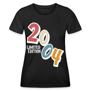 20e anniversaire Millésime 2004 - T-shirt sport Femme - noir - Devant - AI Model Female 172 light (172cm)