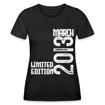 March 2013 Birthday Gift. March 2013. March - Women's Functional T-Shirt - black - Front - AI Model Female 172 light (172cm)