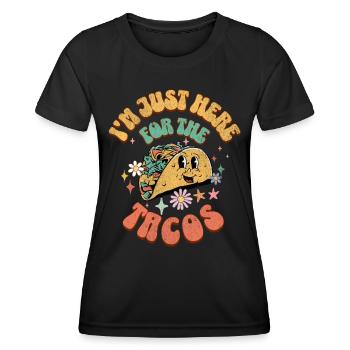 Taco - Frauen Funktions-T-Shirt - Schwarz - Vorne - AI Model Female 172 light (172cm)