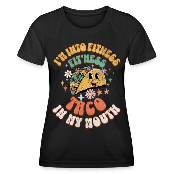Taco - Frauen Funktions-T-Shirt - Schwarz - Vorne - AI Model Female 172 light (172cm)